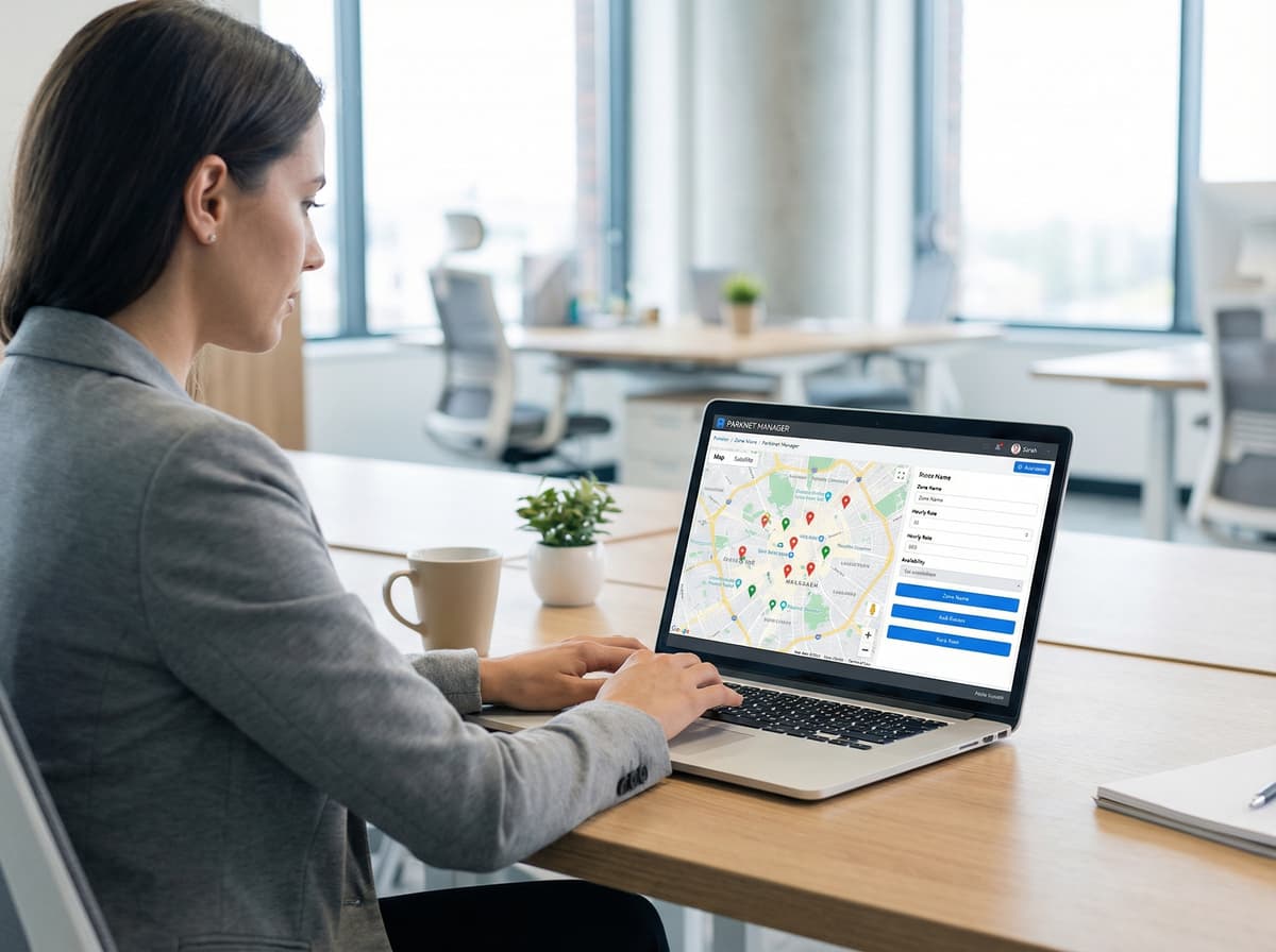 Configurazione parcheggio su laptop